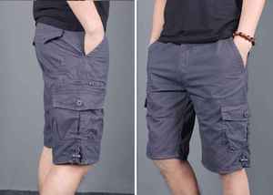 Pantalones cortos cargo de camuflaje al por mayor: Pantalones cargo holgados de primera calidad, estilo casual, esenciales para actividades al aire libre en verano. - Product Image 2