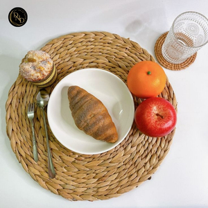 Boho Style Natural Water Hyacinth <b>Round</b> Eco-Friendly Handmade Placemat <b>Table</b> <b>Mat</b> - Product Image 2
