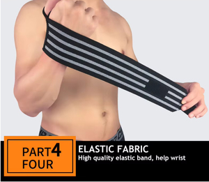 Bandes de soutien élastiques haute résistance pour les poignets avec coutures renforcées pour une performance sûre et sécurisée lors de la musculation - Product Image 2