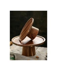 Support à gâteaux en bois multifonctionnel avec base stable pour service de traiteur et présentation en restaurant - Product Image 1