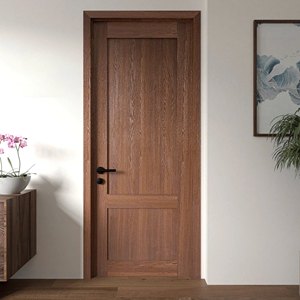 Portes intérieures modernes en bois massif MDF pré-fabriquées, faciles à installer, insonorisées et résistantes à l'eau, pour chambres, écoles, hôtels, villas - Product Image 5