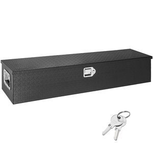 Heavy-Duty Aluminum Truck Bed Tool Box with Diamond <b>Plate</b> <b>Side</b> Handle Lock Keys Storage Chest Box with Organizational Features - Product Image 1