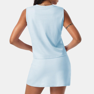 Women’s Cooling Pickleball Outfit Lightweight Tank and Shorts Set Breathable Summer Pickleball Set Women Tank and Shorts Com - Product Image 4