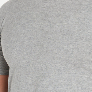 Whole Sale Mens O Neck <b>Short</b> Sleeve Gray T-Shirt Regular Fit Casual Style 100% Cotton Jersey Fabric Quick Dry Eco-Friendly Solid - Product Image 3