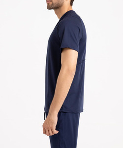 Prix de gros T-shirt homme sur mesure à manches longues, coupe vintage oversize ajustée, col rond, 100% coton, couleur unie - Product Image 3