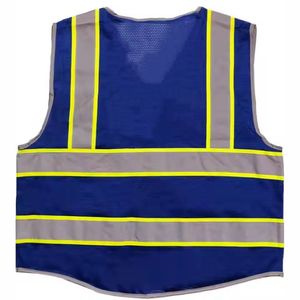 เสื้อกั๊กสะท้อนแสง ANSI Class 2 ระบายอากาศได้ดี สำหรับวิศวกรสำรวจ มองเห็นได้ชัดเจน สีตามสั่ง ไฟ LED กระพริบเตือนการจราจร - Product Image 5
