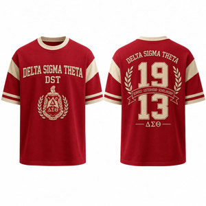 Camiseta Roja Delta Sigma Theta DST 1913 con Letras Griegas y Diseño de Antorcha, Manga Corta, Estilo Casual para Hombre - Product Image 4