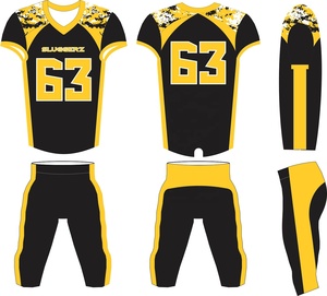 Uniformes de Fútbol Americano para Adultos con Diseño Personalizado de la Más Alta Calidad 2026, Jersey y Pantalones Cortos de Sarga con Estampado Digital - Product Image 6