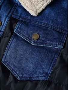 Veste en jean d'hiver pour homme, décontractée, col montant, design réversible, séchage rapide, respirante, multi-poches, service OEM - Product Image 6