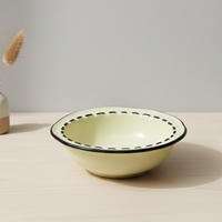 Plat à sauce en céramique de qualité supérieure 3460889-10.5, style nordique, en grès, rond de 4,5 pouces, sans plomb, compatible four et lave-vaisselle