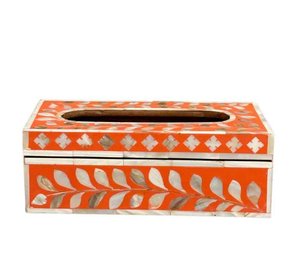 Boîte à mouchoirs en nacre sur mesure, best-seller, boîte à mouchoirs MOP artisanale, incrustation de os, luxe, murale - Product Image 2