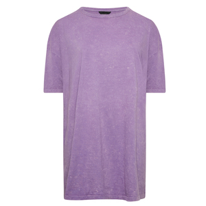 Camiseta de Algodón Oversize para Mujer, Cuello Redondo, Corte Regular, Manga Corta, Color Sólido, Tejido Jersey, Verano, Casual, Secado Rápido - Product Image 5