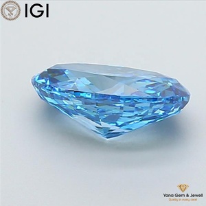 Diamante Cultivado en Laboratorio CVD, Corte Ovalado, 3.00 Quilates, Color Azul Intenso, Claridad VS2, Certificado IGI, para Pulsera Personalizada - Product Image 5