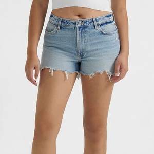 Shorts de Mezclilla Cómodos de Cintura Baja para Mujer, Personalizados, Desgastados, Casuales, a la Moda, con Estilo, para el Verano - Product Image 1