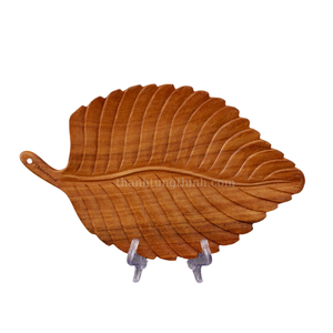 Thanh Tung Thinh Wooden <b>Round</b> <b>Serving</b> <b>Tray</b> With Tree Branch Handle Handmade Rustic Kitchen Tableware From Vietnam - Product Image 4