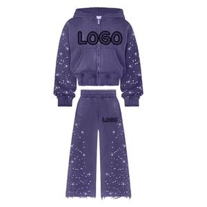 Ensemble de jogging pour homme personnalisé brodé avec des strass, pantalon de survêtement et sweat-shirt respirants de qualité supérieure - Product Image 6