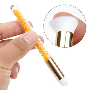 Soft Multicolor Lash Shampoo <b>Brush</b> Diamond Crystal Handle Eyelash Washing Cleansing <b>Brush</b> Beauty Tool - Product Image 4