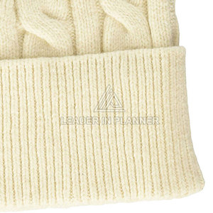 High Quality Custom Made Design Private Label Adjustable Casual Cotton/Wool Jacquard Beanies Hats for Adults Customized Logo - Product Image 4