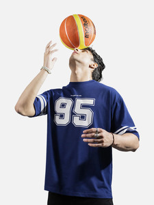 เสื้อยืดวินเทจ วาร์ซิตี้ 95 ทรงโอเวอร์ไซส์ สำหรับผู้ชาย สไตล์เสื้อเจอร์ซีย์แนวสตรีทแวร์ ผ้าฝ้ายลำลอง สปอร์ต - Product Image 4