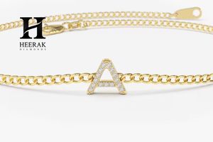 Pulsera de Diamantes con Inicial Personalizada, Cadena de Oro 14K, Diamante Cultivado en Laboratorio, Fabricante de Joyería al por Mayor - Product Image 2