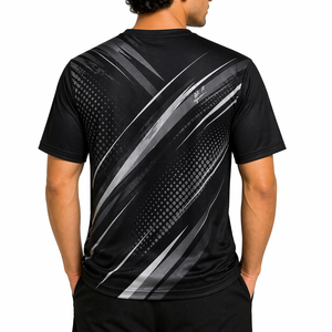 เสื้อยืดราคาประหยัดสำหรับผู้ชาย เสื้อเจอร์ซีย์แบบกำหนดเอง เสื้อกีฬาฤดูร้อน พิมพ์ลายเปลวไฟด้วยเทคนิค Sublimation ผ้าโพลีเอสเตอร์คุณภาพสูง - Product Image 2