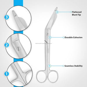 Tijeras para Vendajes Lister Azules de Acero Inoxidable, Manuales, Certificadas CE ISO, OEM ODM, Venta al por Mayor, Set de Instrumentos Quirúrgicos para Trauma - Product Image 5