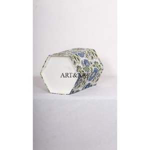 Poubelle décorative pour la maison, poubelle à papier, poubelle de bureau, poubelle en carton imprimé, poubelle de chambre, poubelle artisanale imprimée - Product Image 5