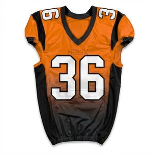 High Performance Black Orange Fade American Football Jersey Sublimation Gradient Team Gridiron Training Uniform Wear - Product Image 1