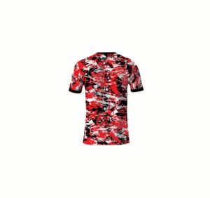 เสื้อยืดกีฬาแห้งเร็ว 180 กรัม พิมพ์ลายซับลิเมชั่นดีไซน์สายฟ้าตามสั่ง ผลิตจากโพลีเอสเตอร์ 100% - Product Image 2