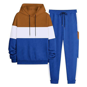 Survêtements de sport personnalisés de haute qualité pour hommes, ensembles en molleton deux pièces pour l'automne, décontractés, pour le jogging, la course à pied et l'entraînement, vêtements de sport noirs - Product Image 5