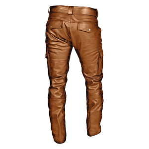Pantalones Cargo Marrones para Hombre, Cintura Alta, Corte Recto, Estilo Workwear con Múltiples Bolsillos, Cierre de Botones, para Otoño - Product Image 2