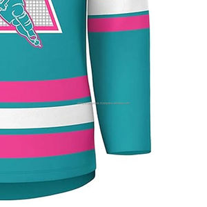 Maillot de hockey sur glace en polyester unisexe sur mesure conception libre avec impression par sublimation pour vêtements de hockey sur glace unisexes - Product Image 5