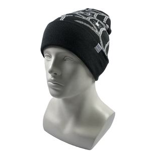Bonnet d'hiver pliant en acrylique OEM Bonnet araignée personnalisé en jacquard intégral avec logo en relief Streetwear pour l'extérieur avec étiquette tissée - Product Image 6