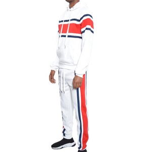 Punchin Ropa deportiva Logotipo en relieve personalizado Cordón ancho De gran tamaño En blanco 3 rayas Hombres Atletismo Chándales - Product Image 3