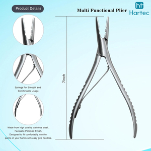 Pince à extensions de cheveux en acier inoxydable, durable, résistante à la rouille, 2 trous, outil multifonctionnel pour enlever les extensions de cheveux - Product Image 3