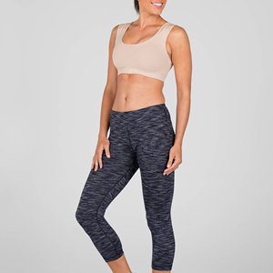 Women Seamless Sports <b>Bra</b> Scoop Neck Racerback Medium Support Breathable <b>Sheer</b> Layer Yoga Activewear Solid Color Spandex Nylon - Product Image 5