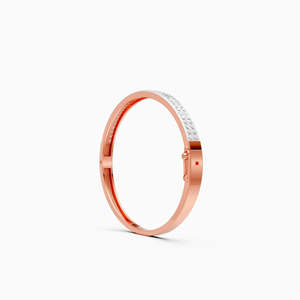 Delicada Pulsera Unisex con Diamante Cultivado en Laboratorio de 0.28 Ct, Diseño Clásico Pavé, Oro Sólido de 9k, Oro Rosa, Regalos para Fiestas y Compromisos - Product Image 6