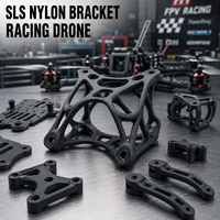 Support léger en nylon SLS imprimé en 3D avec conception topologique, cadre haute résistance pour drone de course