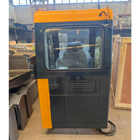 Cabine d'excavatrice HX220S de qualité originale, assemblage complet, siège conducteur, climatiseur, noir, jaune, bois