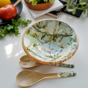 Tazón Decorativo Ecológico de Resina de Madera Natural con Cuchara, Técnica Pulida, para Servir Ensaladas en el Hogar, Fiestas, Resina Epoxi - Product Image 4