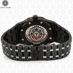 Charm Jewells – boîtier de montre de luxe en acier inoxydable, cadran analogique de 40mm, cristal saphir, bracelet en acier inoxydable, mécanique unisexe - Product Image 4
