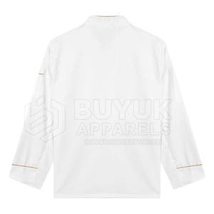 Chaqueta de Chef, Ropa de Trabajo Culinaria Duradera, Transpirable y Antimanchas, Uniforme de Cocina Profesional de Manga Larga, Poliéster/Algodón - Product Image 5