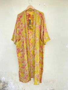 Kimono de seda para mujer Kimono vintage de seda hecho a mano - Product Image 3