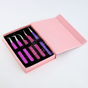 Extensions de cils à bas quantité minimale de commande pince à épiler pointe en fibre ventilateurs de cils pince à épiler Mega Volume Extensions de cils Emballage personnalisé de haute qualité - Product Image 1