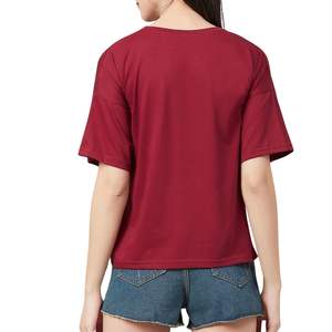 T-shirt graphique personnalisé pour femme en coton, coupe oversize, motif cage à oiseaux, décontracté, été, vente en gros OEM - Product Image 3