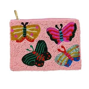 Hermoso Monedero con Cuentas y Bordado Artístico, Elegante Mini Monedero con Cuentas de Semillas y Bordado Artesanal - Product Image 1