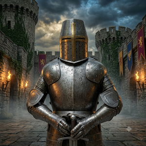 Épingle d'armure médiévale de chevalier en acier antique, réplique historique, portable pour cosplay, vente en gros - Product Image 3