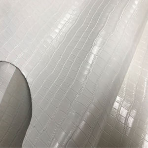 หนังแกะลายจระเข้เนื้อนุ่มบาง หนังแพะแท้ หนา 1.0 มม. สีขาว สำหรับเสื้อโค้ทยาว หนังสำเร็จรูป - Product Image 4