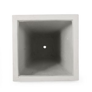 Maceta de piedra fundida pequeña MGO moderna para Exteriores de 13 \ "blanca con turba-elegante decoración de jardín interior - Product Image 6