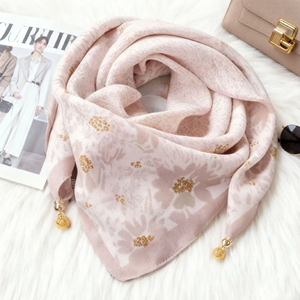 ผ้าพันคอไหมป้องกันคอรูปสามเหลี่ยมแบบแม่เหล็กสำหรับผู้หญิง ฤดูใบไม้ผลิ ฤดูใบไม้ร่วง ผ้าพันคอผ้าฝ้ายลินินคุณภาพสูง ให้ความอบอุ่น - Product Image 2